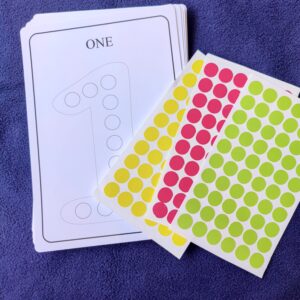 Number dot stickers