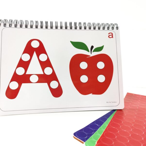 Alphabet dot stickers