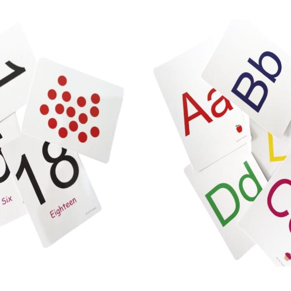 Numbers and English alphabet Flash cards