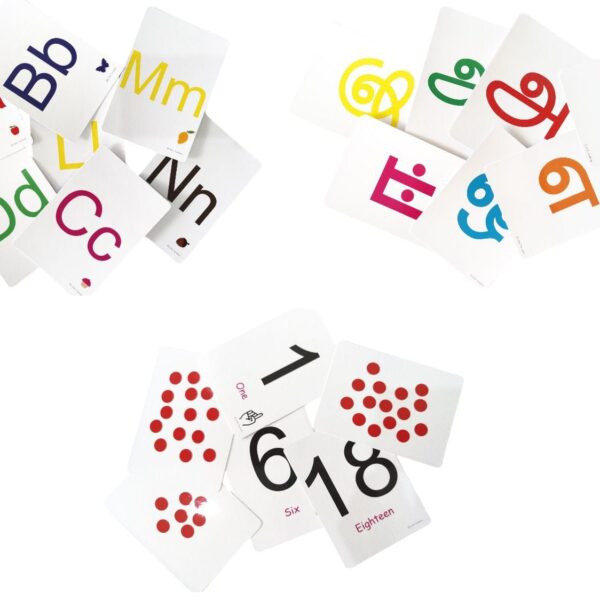Tamil, English alphabet and Number FLASH CARDS
